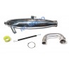 81082 - Aluminum Exhaust pipe + gasket + spring BLACK