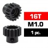 16T HSS Steel pinion gear M1.0 5mm shaft 1/8