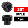 22T HSS Steel pinion gear M1.0 5mm shaft 1/8
