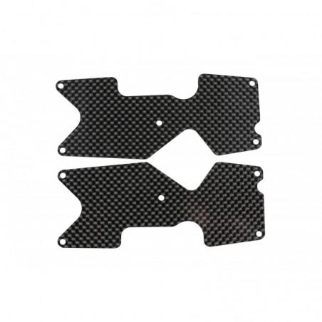 Placa carbono Trapecios traseros 1mm Mugen MBX8 Truggy x2 uds.
