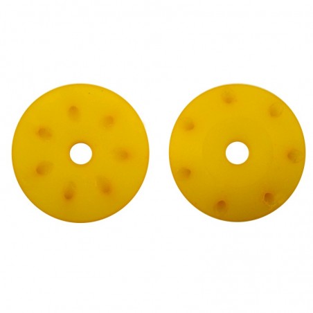 16mm CONICAL SHOCK PISTONS 1.2mm x 8 angled holes YELLOW x2 pcs