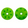 16mm CONICAL SHOCK PISTONS (1.3mm x 7 angled holes) GREEN x2 pcs