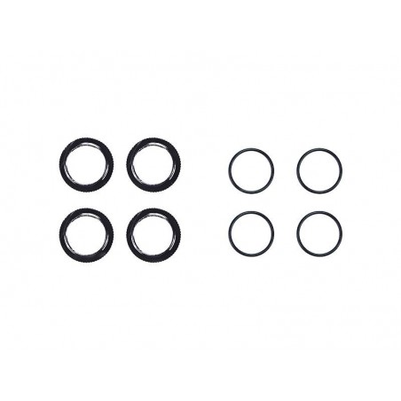 Tuercas precarga amortiguador y toricas de goma Serpent X20