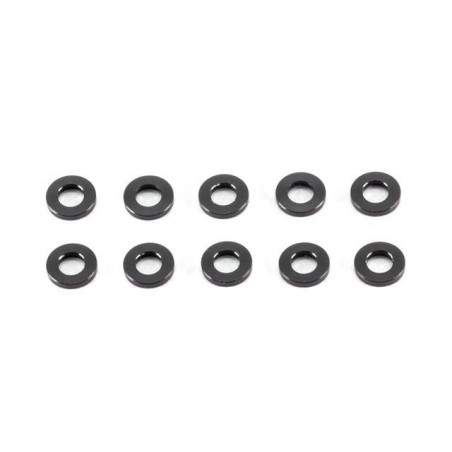 Aluminium Washer 3x6x1.0 mm Black x10 pcs