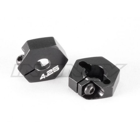 Hexagonos rueda 4.25mm Aluminio Negro x2 uds.