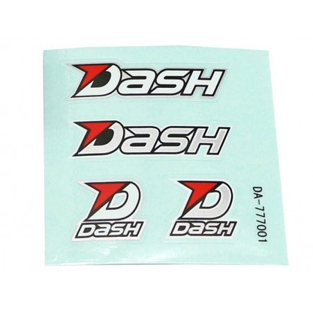 Dash Decal 70x70mm Black White Silver