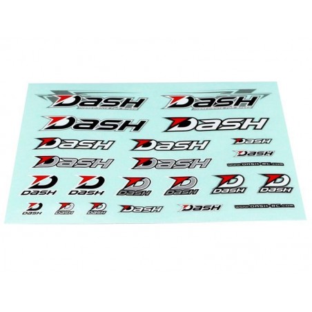 Dash Decal 230x180mm Black White Silver