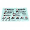 Dash Decal 230x180mm Black White Silver
