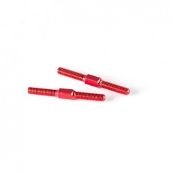 Aluminium Turnbuckle M3x30mm Red x2pcs