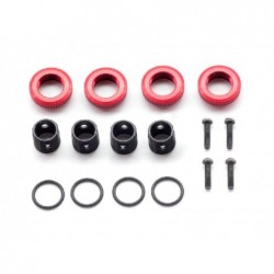 Reguladores altura carroceria 1/10 touring Alu Rojo x4 uds.