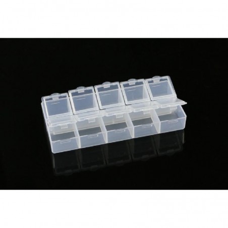 AM-199524 10-Compartment Parts Box 132 x 58 x 20mm