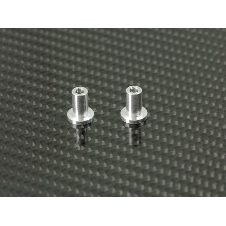 Aluminum Steering Post Silver x2 pcs