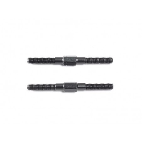 Aluminum Turnbuckle M3x36mm Black x2 pcs