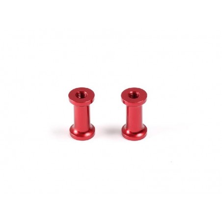 Postes 12.8mm Aluminio rojo x2 uds.