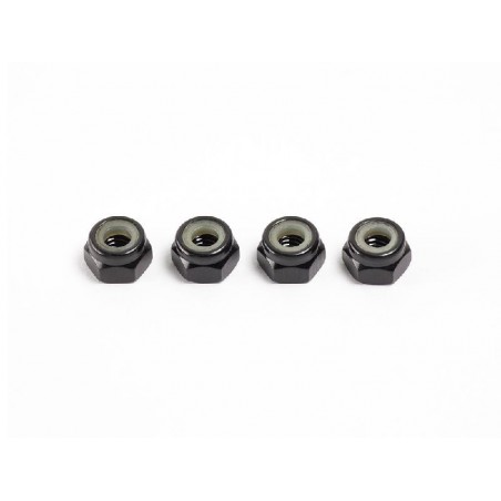 M4 Nylon Nut Black x4 pcs