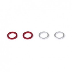 R0261 - Rear body mount Spacer Silver - Red