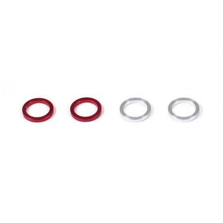 R0261 - Rear body mount Spacer Silver - Red