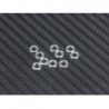 F066 - Ride height adjust Aluminum Washer 0.5mm Silver x10 pcs