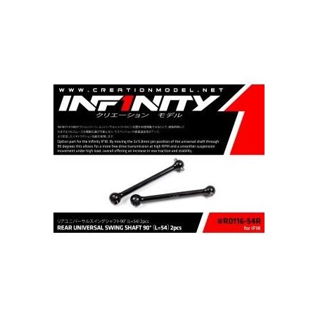 Palier cardan trasero 54mm a 90º x2 uds.