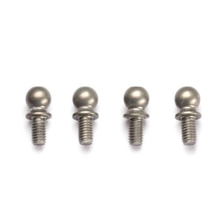 Aluminum Ballend 4.9mm Short x4 pcs