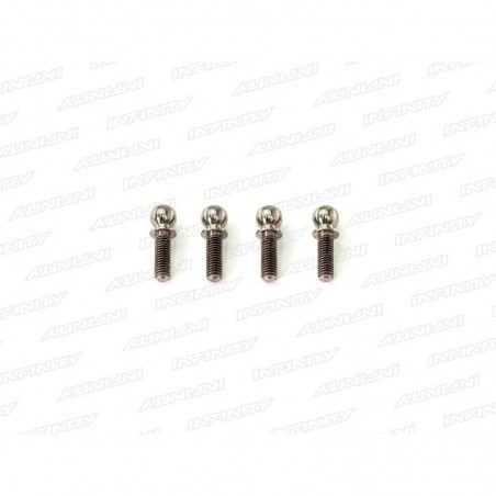 Bola 4.9mm con rosca larga Titanio x4 uds.