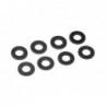 Rubber body mount spacer 8x15mm 1.0 - 1.5mm SMJ 4pcs each
