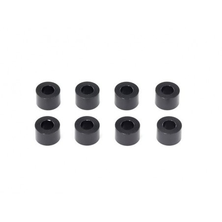 Arandelas 3x6x4mm Aluminio Negro x8 uds.
