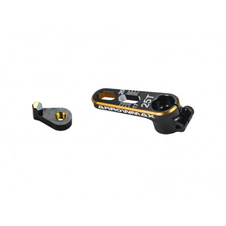 Arrowmax aluminum servo horn 25T Black Golden