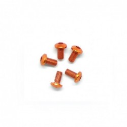 Tornillo cabeza redonda M3x6mm Aluminio Naranja x5 uds.