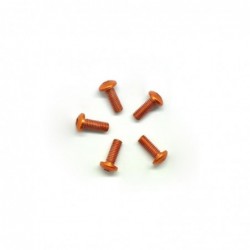 Tornillo cabeza redonda M3x8mm Aluminio Naranja x5 uds.
