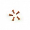 Aluminum allen screw round head M3X8mm orange x5 pcs