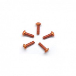 Tornillo cabeza redonda M3x10mm Aluminio Naranja x5 uds.