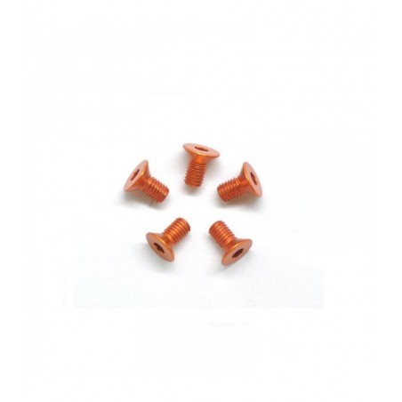 Aluminum allen screw countersunk M3X6mm orange x5 pcs