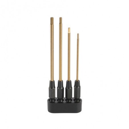Titan Power Tool HEX tips set 1.5 - 2.0 - 2.5 - 3.0mm x 100mm