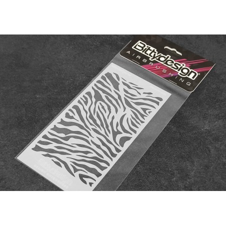 Airbrushing Vinyl stencil Zebra Bitty Design