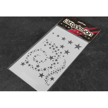 Plantilla pintado aerografo Stars V2 Bitty Design