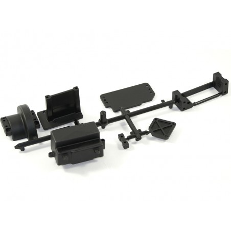 SW-2501471A SWORKz S35-3E Receiver Box and Steering Servo Holder Set