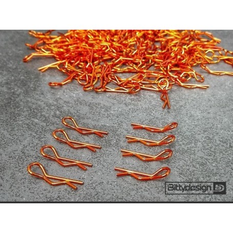 1/10 body clips kit 4x Left and 4x Right Orange x8 pcs