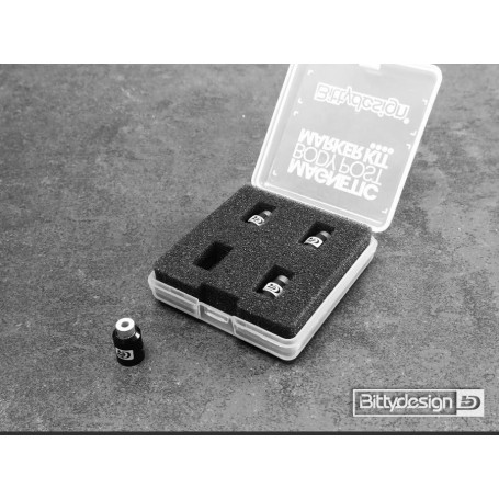 Body post marker kit Black 1/10 Cars