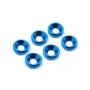 Aluminum M3 countersunk washer Blue Fastrax x6 pcs