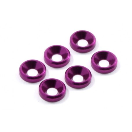 Arandelas conicas 3mm Moradas Fastrax x6 uds.