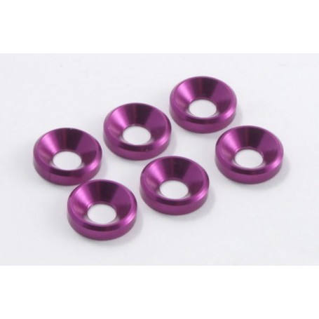 Arandelas conicas 4mm Moradas Fastrax x6 uds.