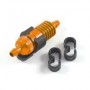 Fastrax Orange Fuel Filter with Mount and Fuel Tube Clips