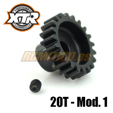 20T mod.1 1/8 Pinion Gear Hardened Steel XTR Racing