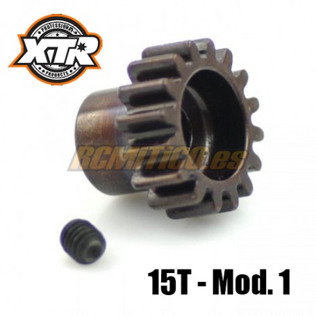 15T mod.1 1/8 Pinion Gear Hardened Steel XTR Racing