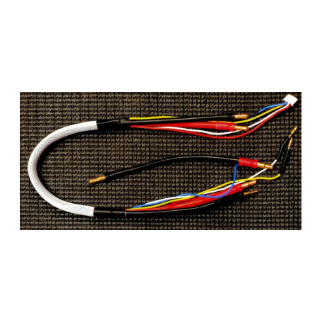 Cable de carga para 2 LiPo 2sx2 banana 4mm y 5mm