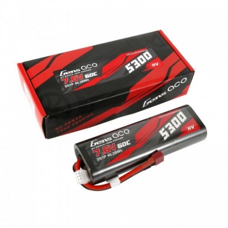LiPo battery GENS ACE 5300 mAh 7.6v 60C 2S1P T-Dean