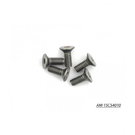 Tornillo titanio cabeza avellanada M4x10mm x5 uds.