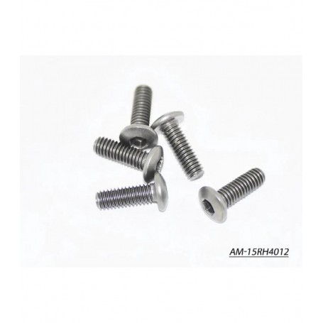 Tornillo Titanio cabeza redonda M4x12mm x5 uds.