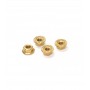 SMJ Machine cut brass serrate flanged wheel nut M4 x4 pcs